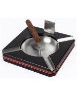 Black Cigar Ashtray with Cutter