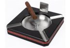 Black Cigar Ashtray with Cutter