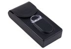 3 Cigar Leather Case w/ Cutter (Black)